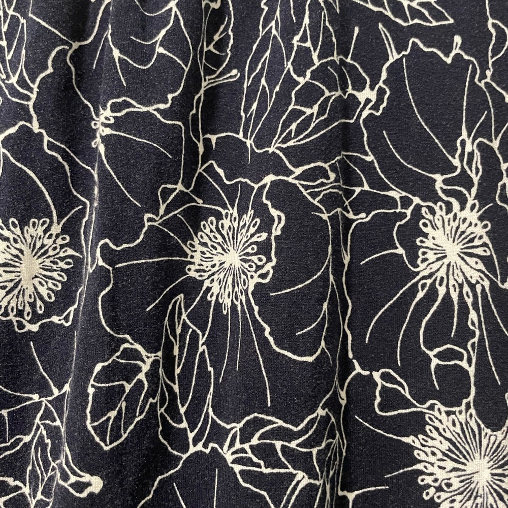 Floral Black and White Skirt